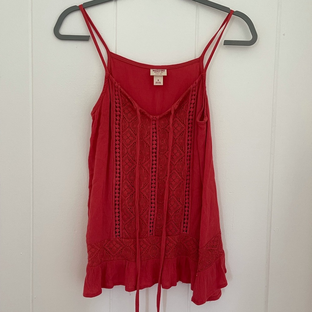 Orange rust skinny strap top